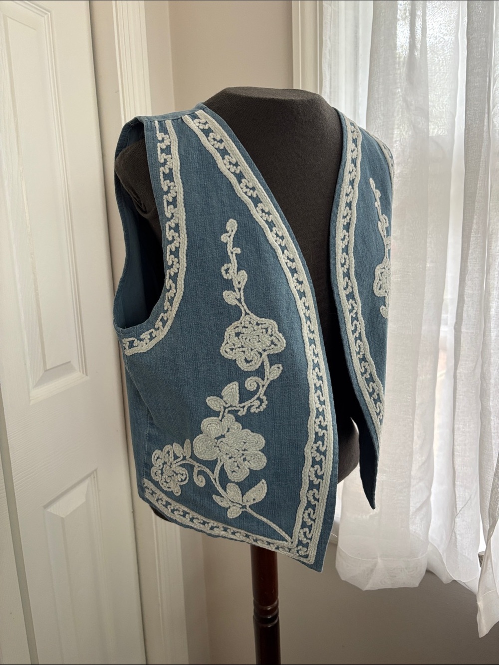 Anna Grace Light Blue Cotton Vest